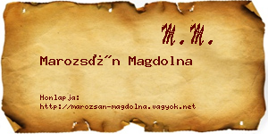 Marozsán Magdolna névjegykártya