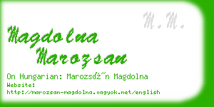 magdolna marozsan business card